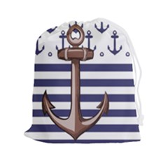 Anchor Background Design Drawstring Pouch (2xl) by Simbadda