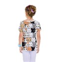 Cute-cat-kitten-cartoon-doodle-seamless-pattern Kids  One Piece Tee View2