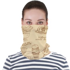 Ice-cream-vintage-pattern Face Seamless Bandana (adult) by Simbadda