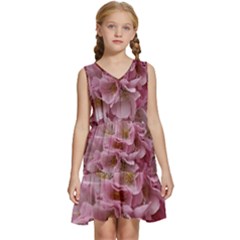 Cherry-blossoms Kids  Sleeveless Tiered Mini Dress by Excel
