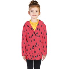 Seamless-watermelon-surface-texture Kids  Double Breasted Button Coat by Simbadda
