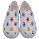 Seamless-pattern-cute-funny-monster-cartoon-isolated-white-background Men s Canvas Slip Ons View1