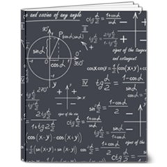 Mathematical-seamless-pattern-with-geometric-shapes-formulas 8  X 10  Softcover Notebook by Simbadda