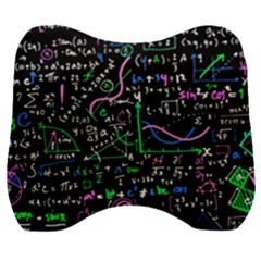 Math-linear-mathematics-education-circle-background Velour Head Support Cushion by Simbadda
