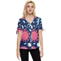 Seamless-pattern-microbes-virus-vector-illustration Bow Sleeve Button Up Top View1