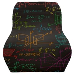 Mathematical-colorful-formulas-drawn-by-hand-black-chalkboard Car Seat Back Cushion  by Simbadda
