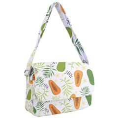 Seamless-tropical-pattern-with-papaya Courier Bag by Simbadda