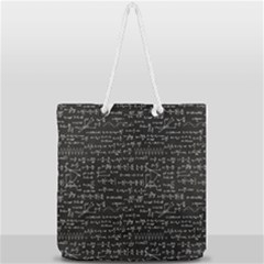 Math-equations-formulas-pattern Full Print Rope Handle Tote (large) by Simbadda