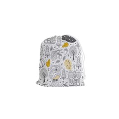 Doodle-seamless-pattern-with-autumn-elements Drawstring Pouch (xs) by Simbadda