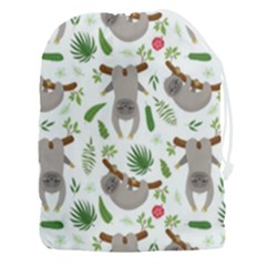 Seamless-pattern-with-cute-sloths Drawstring Pouch (3xl) by Simbadda