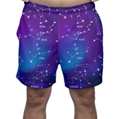 Realistic-night-sky-poster-with-constellations Men s Shorts by Simbadda