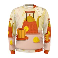Tea Pot Cup Drawing Men s Sweatshirt by Grandong