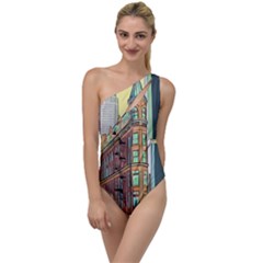 Building Urban Architecture Tower To One Side Swimsuit by Grandong