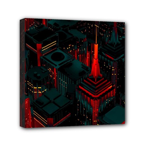 A Dark City Vector Mini Canvas 6  X 6  (stretched) by Proyonanggan