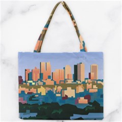 City Buildings Urban Dawn Mini Tote Bag by Bangk1t