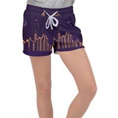 Skyscraper Town Urban Towers Women s Velour Lounge Shorts by Bangk1t