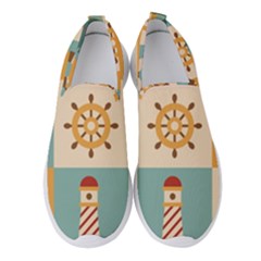 Nautical Elements Collection Women s Slip On Sneakers by Bangk1t