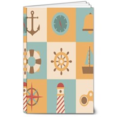 Nautical Elements Collection 8  X 10  Softcover Notebook by Bangk1t