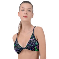 Math Linear Mathematics Education Circle Background Knot Up Bikini Top by Bangk1t