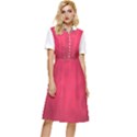 Amaranth Turbulance CAMEURUT Button Top Knee Length Dress View1