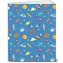 Space Rocket Solar System Pattern 8  x 10  Softcover Notebook View1