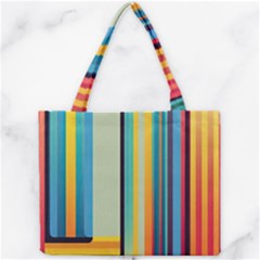 Colorful Rainbow Striped Pattern Stripes Background Mini Tote Bag by Bangk1t