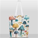 Mushroom Forest Fantasy Flower Nature Full Print Rope Handle Tote (Small) View1