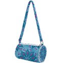 Flower Template Mandala Nature Blue Sketch Drawing Mini Cylinder Bag View1