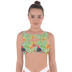 Autumn Seamless Background Leaves Wallpaper Texture Bandaged Up Bikini Top by Bangk1t