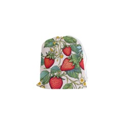 Strawberry Fruit Drawstring Pouch (xs) by Amaryn4rt