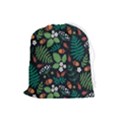 Pattern Forest Leaf Fruits Flowers Motif Drawstring Pouch (Large) View1