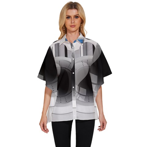 Washing Machines Home Electronic Women s Batwing Button Up Shirt by pakminggu