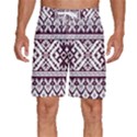 Illustration Ukrainian Folk Seamless Pattern Ornament Men s Beach Shorts View1