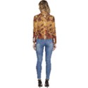 Bees Nature Animals Honeycomb Women s Long Sleeve Revers Collar Cropped Jacket View4