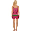 Watermelon Fruit Summer Red Fresh Food Healthy V-Neck Satin Pajamas Set View4