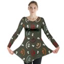 Art Halloween Pattern Creepy Design Digital Papers Long Sleeve Tunic  View1