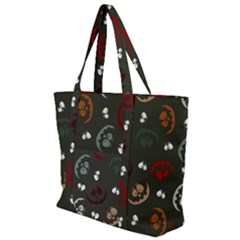 Art Halloween Pattern Creepy Design Digital Papers Zip Up Canvas Bag by pakminggu
