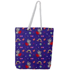 Texture Seamless Digital Scrapbooking Decorative Full Print Rope Handle Tote (large) by pakminggu