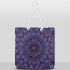 Shape Geometric Symmetrical Symmetry Wallpaper Full Print Rope Handle Tote (large) by Bangk1t