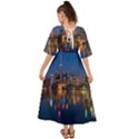 Seaside River Kimono Sleeve Boho Dress View2