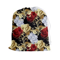 Roses Seamless Pattern Drawstring Pouch (2xl) by Grandong