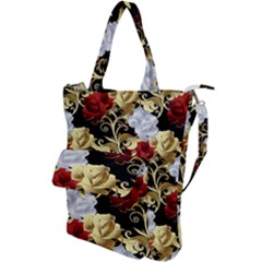 Roses Seamless Pattern Shoulder Tote Bag by Grandong