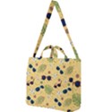 Seamless Pattern Of Sunglasses Tropical Leaves And Flower Square Shoulder Tote Bag View1