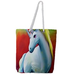Unicorn Design Full Print Rope Handle Tote (large) by Trending