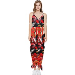 Carlos Sainz Sleeveless Tie Ankle Chiffon Jumpsuit by Boster123