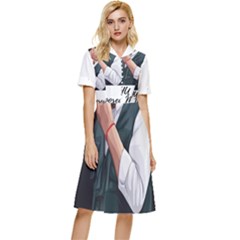 Moosewala Button Top Knee Length Dress by Mayank