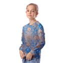 Flower Mandala Pattern Kids  Long Sleeve Tee with Frill  View2