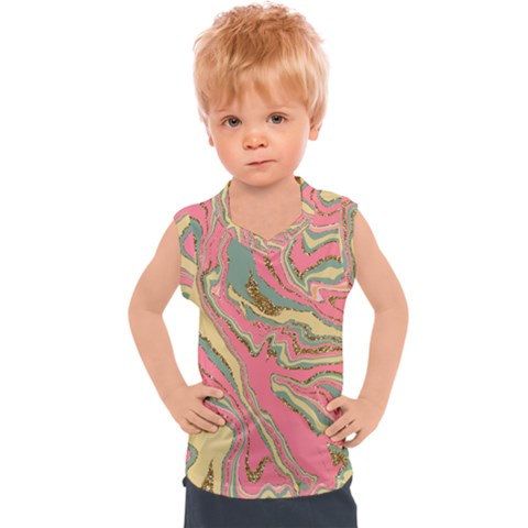 Pattern Glitter Pastel Layer Kids  Sport Tank Top by Grandong