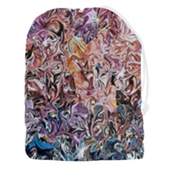 Abstract Waves Drawstring Pouch (3xl) by kaleidomarblingart