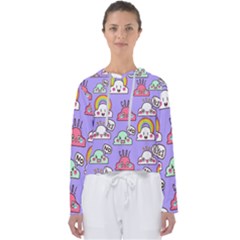 Cloud-seamless-pattern -- Women s Slouchy Sweat by pakminggu